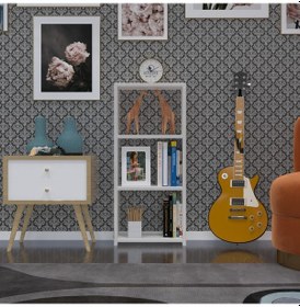 Resim Kenzlife Kitaplık Süper Ga 090 40 19 Byz 3 Katlı Tek Bölme Ofis Mutfak Banyo Dolabı Arkalıksız 