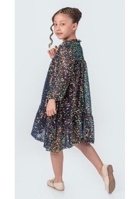 Resim Likio Vintage Payet Kız Çocuk Abiye M00739 Lacivert 