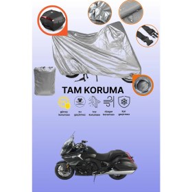Resim Dokaca Gri Mondial 150 Mr Uyumlu Motosiklet Brandası, Koruyucu Örtü, Motor Branda 