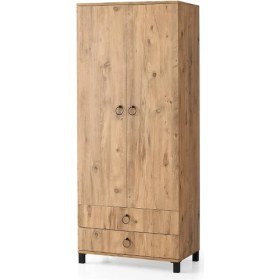 Resim Erezoğulları Mobilya 2 Kapılı 2 Çekmeceli Gardrop Elbise Dolabı 79X46X189CM 