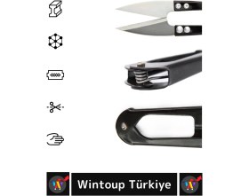 Resim Wintoup Dayanıklı Paslanmaz Çelik Pratik Kamp Doğa Balık Yaylı Keskin Balıkçı İp Kesme Makası 