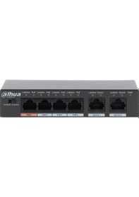 Resim Dahua 6port-4port Poe 60w 10/100 Yönetilemez Metal Kasa Switch Dh-pfs3006-4et-60 