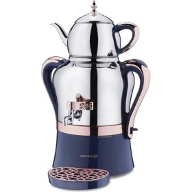 Resim Şık Pembe Inox/rose Gold Semaver, Zarif ve Dayanıklı, Evinize Şıklık Katacak 