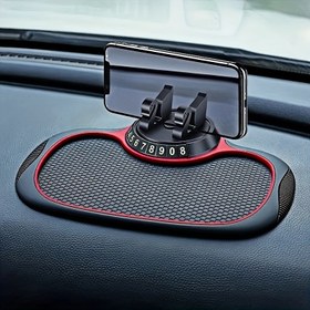 Resim Multi-Functional Car Anti-Slip Mat Phone Mount, 360° Dönen Kuğu Braketi, Silikon Gösterge Paneli Araba Ped Matı, Enstrüman Paneli Braketi Anti-Slip Mat, Evrensel Sürüş Konumu, PVC Malzeme, Ürün Detaylarını Görüntüleyin 