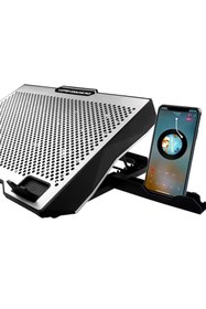 Resim Braventa Collection Telefon Tutuculu Profesyonel Dizüstü Bilgisayar Notebook Soğutucu Laptop Stand Işıklı Laptoplarına Ö 