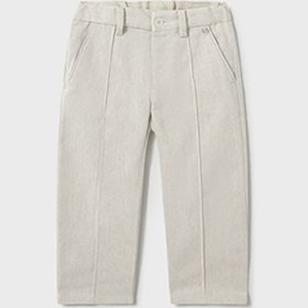 Resim Mayoral 1576 Erkek Bebek Keten Pantalon Krem 