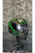 Resim MTS 801 Lead Green Güneş Vizörlü Fullface Kask 