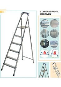 Resim 5+1 Basamaklı Profil Galvanizli Standart Merdiven 