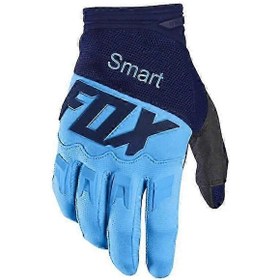 Resim Smart Fox İçin Dağ Bisikleti Eldivenleri - Dirtpaw Motocross Yarış Eldivenleri Off Road Bisikleti Mavi---mavi Xxl 