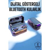 Resim Techno Stock Dijital Göstergeli Bluetooth Bağlantılı Kulaklık Dokunmatik Kontrol 