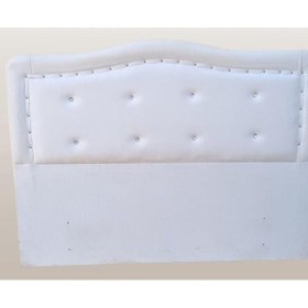 Resim Başlık Dk Çift Kişilik 150'lık Model Dalga Suni Deri Beyaz Kumaş Kapitone Elyapım 