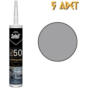 Resim Selsil Poliüretan Mastik Yapıştırıcı Pu50 Gri 280 Ml. - 5 Adet 