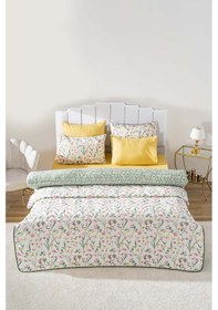 Resim Rivaistanbul Botanical Çift Kişilik Nevresimli Pike Takımı - 7 Parça Çeyiz Seti Yeşil 