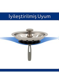 Resim Çöpmak Mutfak Lavabo Sifon Gideri Paslanmaz Metal Tıpa Süzgeci 8 