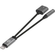 Resim S-Link Sl-Ta40M Lightning Gri Metal 2İn1 Bluetooth Şarj+Kulaklık Çevirici 