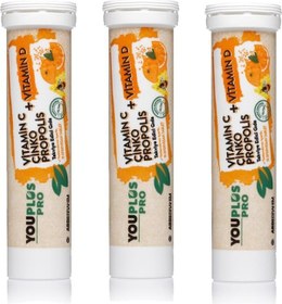 Resim Youplus Pro Vitamin C D Çinko Propolis 15 Efervesan Tablet 3 Adet 