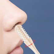 Resim Plastik Saplı Hijyenik Bakım Aracı - Çift Taraflı Bıçaklarla Paslanmaz Çelik El Burun Tüyü Temizleyici, Kokusuz Kulak Kanalı Temizleyici, Pil Gerektirmez 