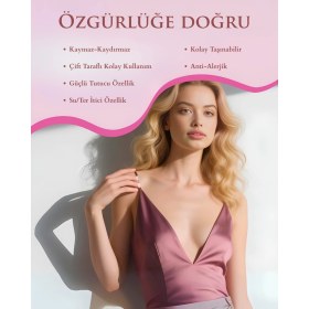 Resim Şeffaf Göğüs Bandı Çift Taraflı Elbise Sabitleyici Bant Görünmez Vücut Yapışkanlı Bant 5 Metre 2 cm En 