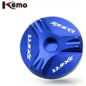 Resim Cloudstore Kawasaki Zx6rr 2003-2005 Mavi Motor Yağ Filtre Kapağı - Alüminyum Sump Kapak 