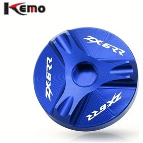 Resim Cloudstore Kawasaki Zx6rr 2003-2005 Mavi Motor Yağ Filtre Kapağı - Alüminyum Sump Kapak 
