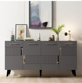 Resim Modda Konsol 4 Kapaklı Antrasit-gümüş 