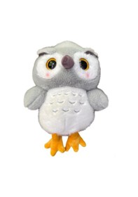 Resim Sevimli Oturabilen Uyku Arkadaşım Baykuş 30 Cm Peluş Oyuncak Gri 