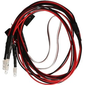 Resim Fosenze Rc Araba 4 Led Fener Seti, 3.7-8.4v, 1:18-1:8 Ölçek, 70cm Kablolu, 3ch Kumanda İle Kontrollü, 2 Beyaz+2 Kırmızı Işık 