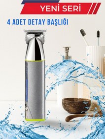 Resim Runsales Dn 7513 Seramik Dijital Şarj Göstergeli ve Ayarlanabilir Başlıklı Tüm Vücut Tıraş Makinesi 