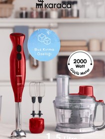 Resim Karaca Pro Çok Amaçlı Mutfak Robotu 6 In 1 Güçlü Motor 2000 W Blender Seti 
