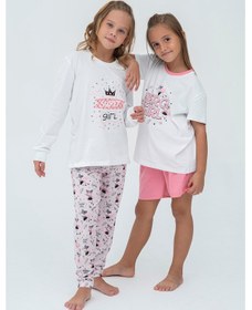 Resim For You Kids 4 Lü Hero Girl Desen Pembe Pijama Takımı 