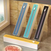 Resim 2'si 1 Arada Plastik Sarma Dispenser - Mutfak Çekmecesi için Yeniden Kullanılabilir Taze Sarma Makinesi, Yiyecek İle Temas Eden Sarma Dispenser 