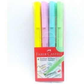 Resim Pastel Renkler Fosforlu Kalem 4 Lü 1 Paket Faber Castell Textline 