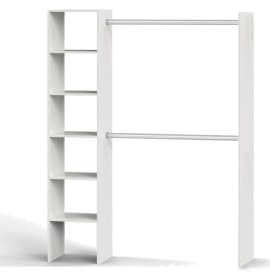 Resim T Designo Tdesigno Efil Açık Giyinme Dolabı - Gardırop Beyaz 140 cm 