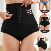 Resim Kadınların Yüksek Bel Sıkıştırma Şortları, Ayarlanabilir Ön Kapanışı ile - Karın Kontrolü, Ultra Yüksek Sıkıştırma, Yoga ve Fitness için Çift Basınç Tasarımı, Dikişsiz Bel Eğitimi İç Çamaşırı, Yoga Şortları|Dikişsiz Bel Bandı|Ayarlanabilir Kapanış 