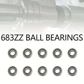 Resim ALMOCN 683ZZ Derin Oluklu Bilyalı Rulmanlar 10/20 Paket - 3x7x3mm Yüksek Karbon Çeliği Z1 Çift Kalkanlı Rulmanlar 3D Yazıcı Parçaları ve Aksesuarları için, Şarj Edilmemiş, Bataryasız 