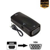 Resim WOZLO Hdmi To Vga Çevirici Dişi Dişi Dönüştürücü Adaptör Ses Çıkışlı Pc Notebook Projeksiyon Receiver 