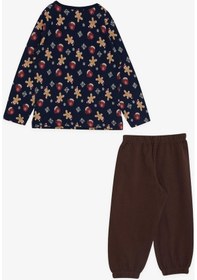 Resim Breeze Girls & Boys Erkek Bebek Pijama Takımı Kurabiye Desenli 9 Ay-3 Yaş, Lacivert-lacivert Lacivert 
