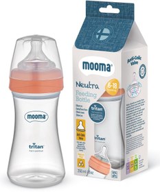 Resim Mooma Biberon 250 Ml 6-18 Orta Akış - Kırmızı - Mercan / Standart 