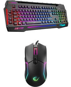 Resim Rampage Yse-01 Stage Rgb Rainbow Gaming Klavye + Cool 7200 Dpı Rgb Gaming Oyuncu Mouse Pro Oyuncu Seti 