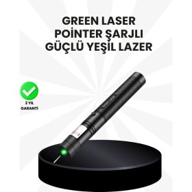 Resim Astraltech Yüksek Güçlü Yeşil Lazer Pointer 5000MW Şarjlı 