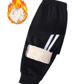 Resim 1 Paket ZDY & Termal Kış Pantolonu - Rüzgar Geçirmez Tam Boy Dar Kesim Pantolon, Esnek Bel ve Beyaz Çizgili, Gri Günlük Dış Mekan Koşu Pantolonu, Unisex Soğuk Hava ve Oyun Kıyafeti (Elde Yıkanabilir), Dış Mekan İçin Mükemmel 