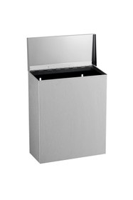 Resim KG-GOLDPAPER 7 Litre Kapasiteli Paslanmaz Çelik Beyaz Renk Kapaklı Duvara Monte Banyo Lavabo Ve Mutfak Çöp Kovası 