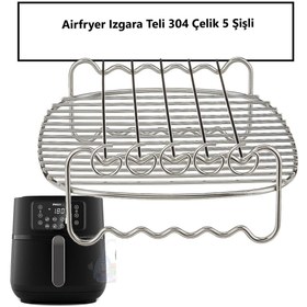 Resim Popüler PHILIPS HD9285/96 Airfryer 5000 Serisi XXL Connected Fritöz Izgara Teli ve 5 adet Şiş Uyumlu 