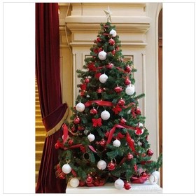 Resim En Büyük 210Cm Bol Süslü Işıklı Ledli Çelk Ayk Yılbaşı Çam Ağa... 