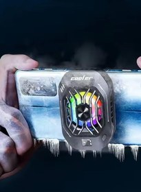 Resim EXENAR Gaming Telefon Hava Soğutma Fanı Radyatör Fan RGB Led Telefon Soğutucu Tak Çalıştır E Sporcu Fan 