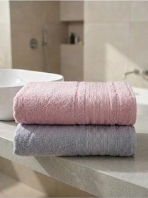 Resim %100 Pamuk 2’li 100x150 cm Büyük Banyo Havlusu Seti – Yumuşak, Emici, Dayanıklı Premium 