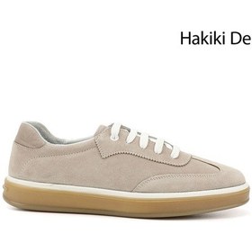 Resim Gönderi(R) Erkek Vizon Nubuk Bağcıklı Hakiki Deri Comfort Sneaker Ddma83842188 Vizon 