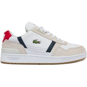 Resim Lacoste Sport T-clip Hakiki Deri Erkek Beyaz Sneaker Beyaz 