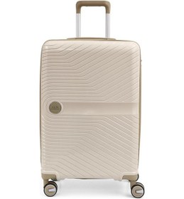 Resim Ççs 5239 Polipropilen Orta Boy Valiz Beyaz-camel Beyaz - Camel 