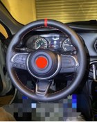 Resim Dikişli Deri Direksiyon Kılıfı/damarlı Deri/yüzüklü Kırmızı Yüzüklü Model Kırmızı 